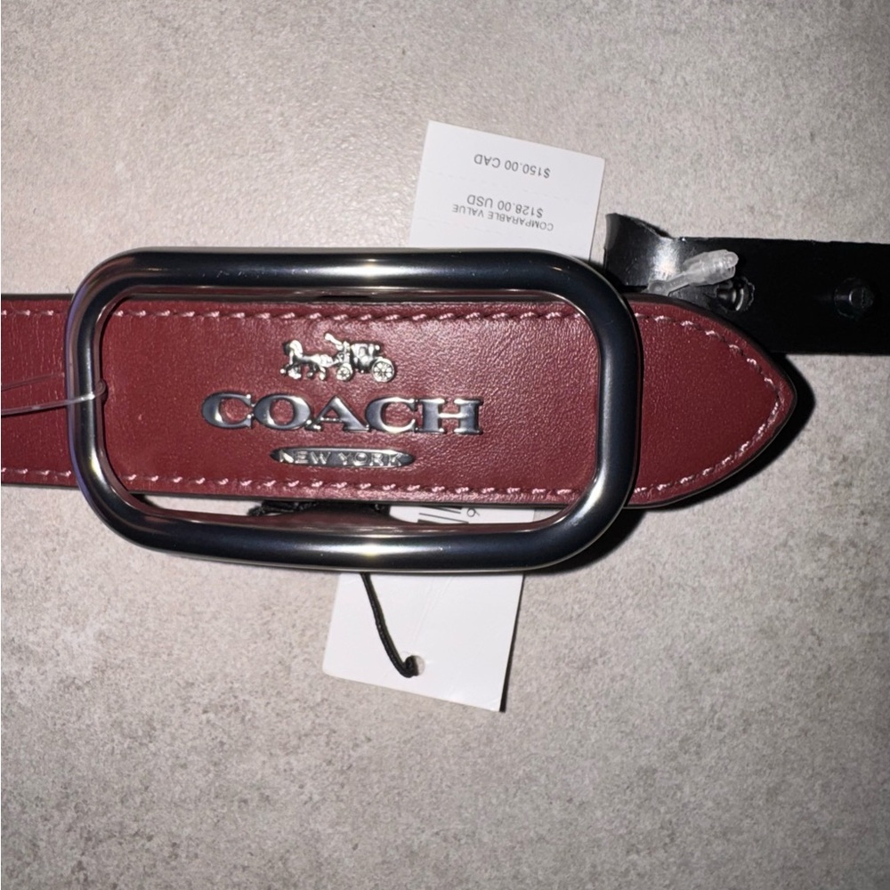 Coach Burgundy Leather Belt Bag